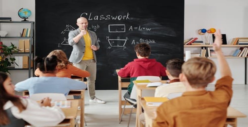Teacher in a class
